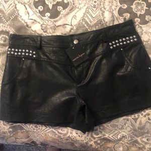 Nanette Lepore Leather Shorts